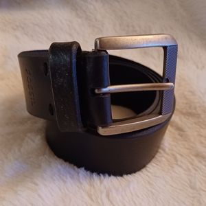 Fossil genuine leather black belt size 40 Brand New
